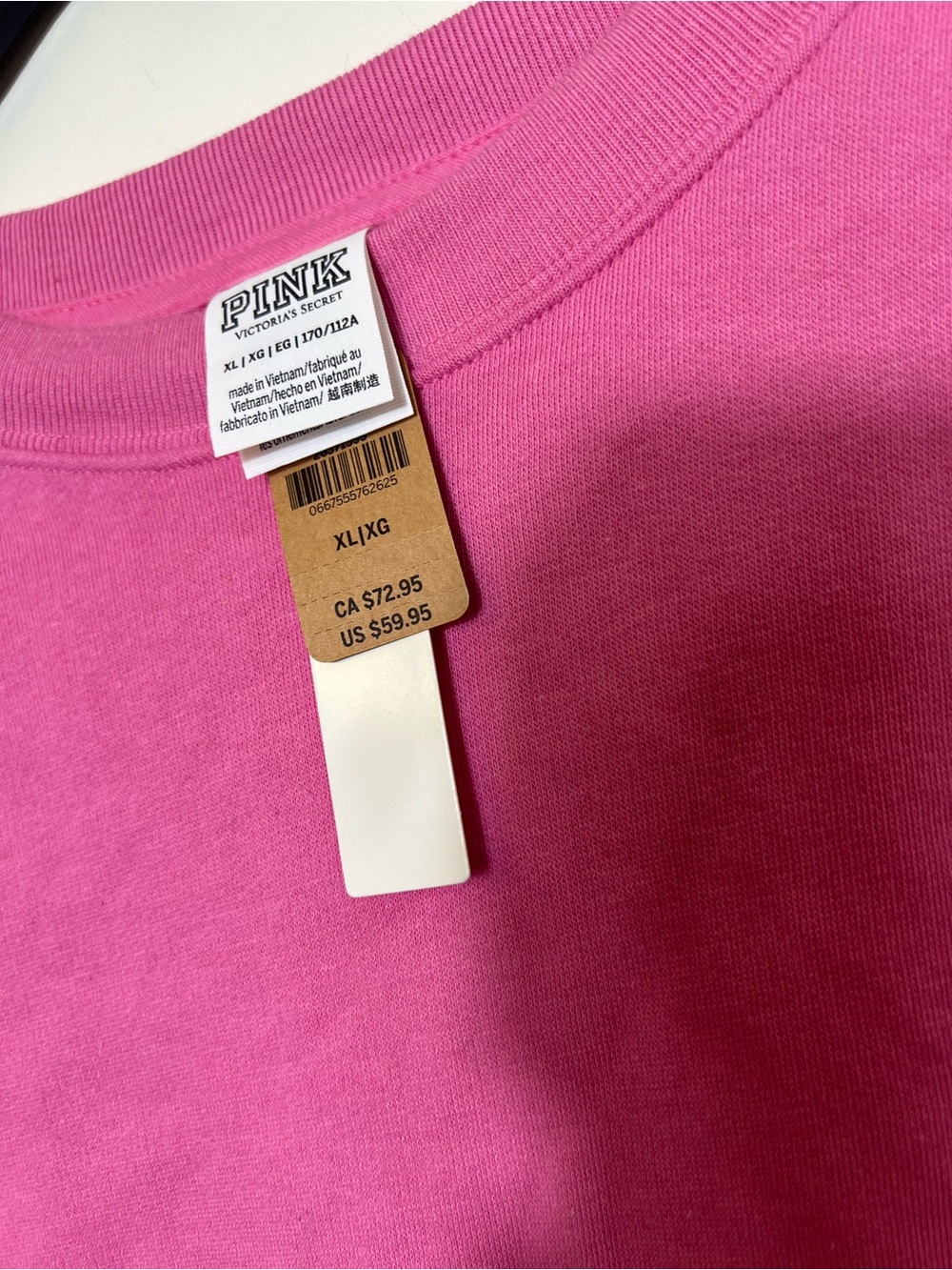 Victoria's Secret PINK Varsity Crew Pullover Pink Glitter Logo - Picture 4 of 4